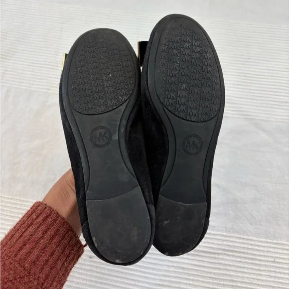 Michael Kors Milan Suede Ballet Flats in Black - Picture 10 of 12